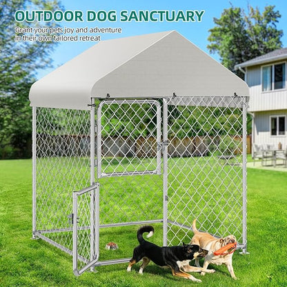 YITAHOME Large Outdoor Dog Kennel 4.03×4.03×5.4FT Large Dog House Pet Pens Dog - Image 3