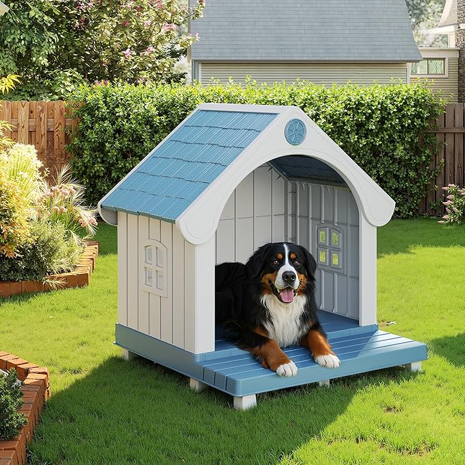DRATO Large Dog House Outdoor Indoor, Sturdy Plastic Waterproof Doghouse - Image 7