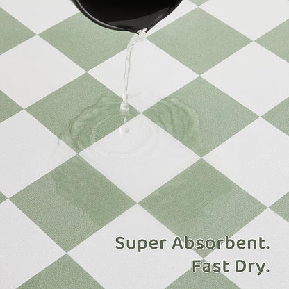 Checkered Dog Feeding Mat, Absorbent Mats - Image 5