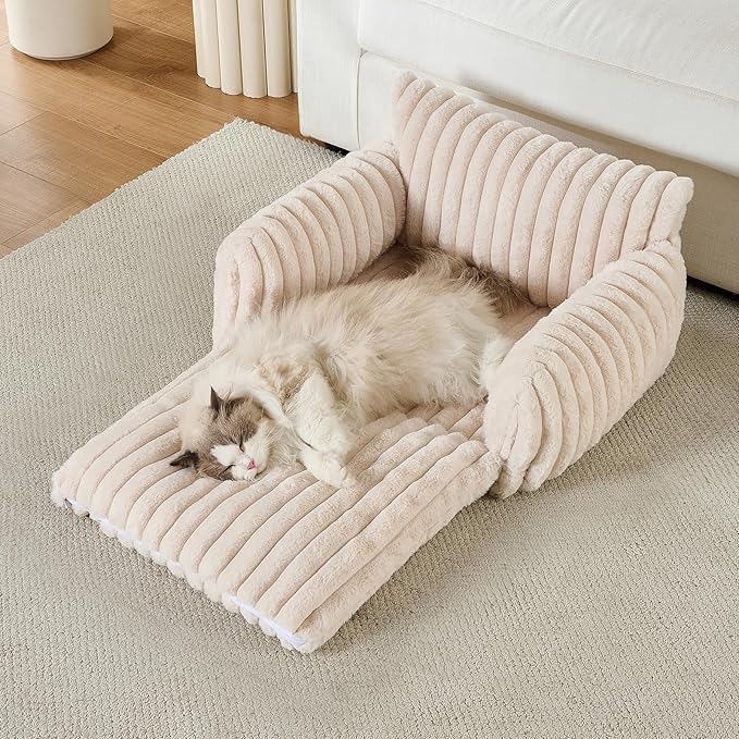 Hollypet Cat Bed Fluffy Plush Multifunctional Double-Layer Machine Washable - Image 6