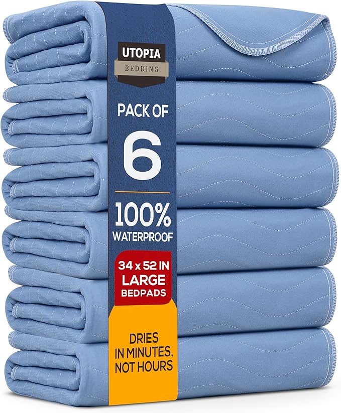 Utopia Bedding Washable Underpads 34" x 52", Waterproof Reusable Heavy by UTOPIABEDDING