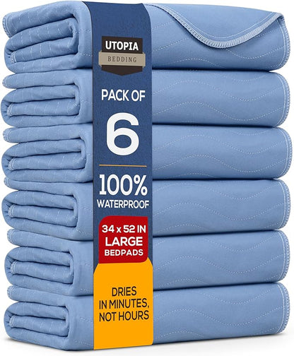 Utopia Bedding Washable Underpads 34" x 52", Waterproof Reusable Heavy by UTOPIABEDDING
