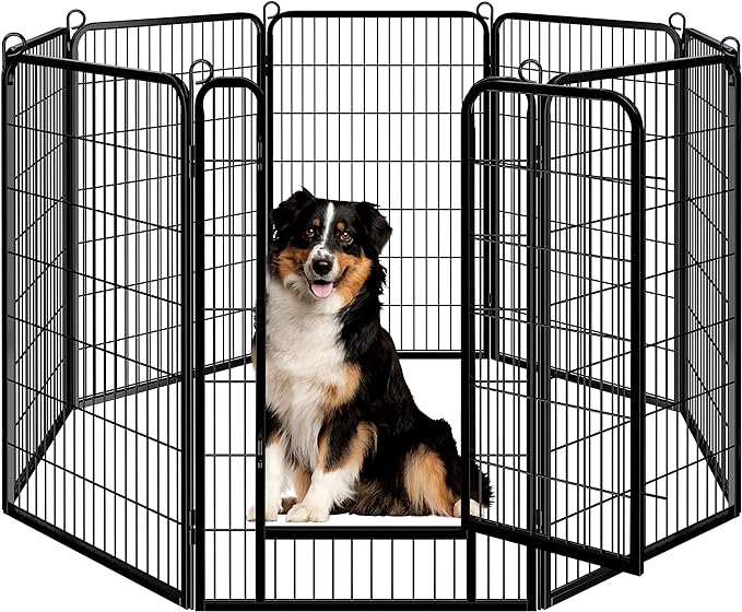 Yaheetech Dog Playpen Outdoor, 47 inch 8 Panels Dog Pen Indoor Heavy Duty Puppy by Unknown