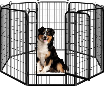 Yaheetech Dog Playpen Outdoor, 47 inch 8 Panels Dog Pen Indoor Heavy Duty Puppy by Unknown