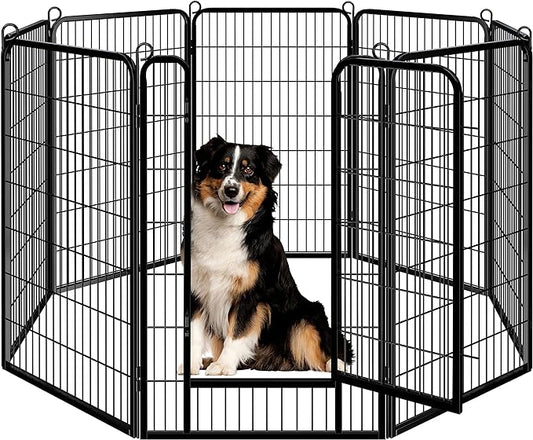 Yaheetech Dog Playpen Outdoor, 47 inch 8 Panels Dog Pen Indoor Heavy Duty Puppy by Unknown