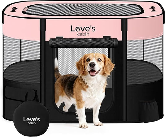 Love's cabin Pet Puppy Dog Playpen, Large Dog Tent Crates Cage Indoor/Outdoor by Lovescabin