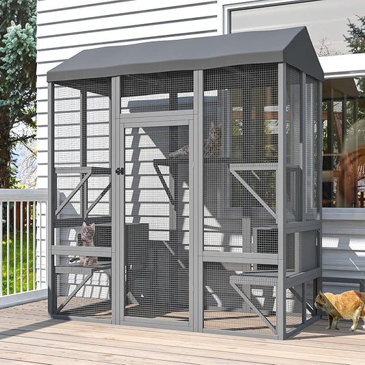 TIMHAKA Catio Outdoor Cat Enclosure, Large Cat House by TIMHAKA