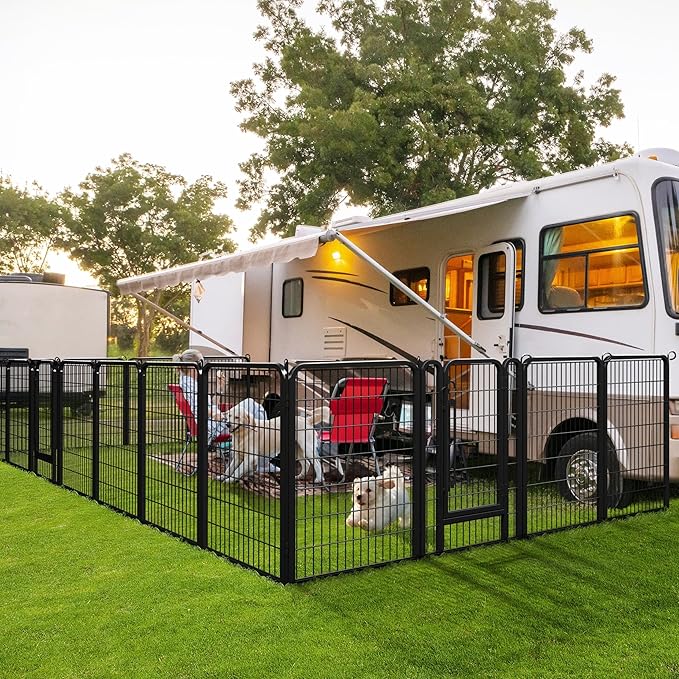 Yaheetech Dog Playpen, 40 Inch 8 Panels Heavy Duty Metal Pet Fence - Image 2