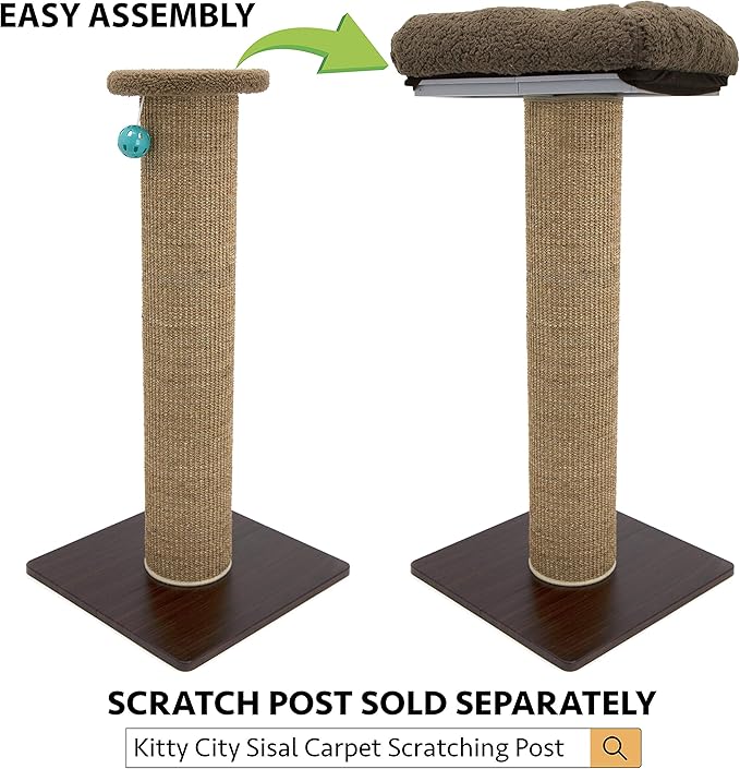 Kitty City Sisal Post Scratcher Perch Platform Attachment Accessory - Image 2