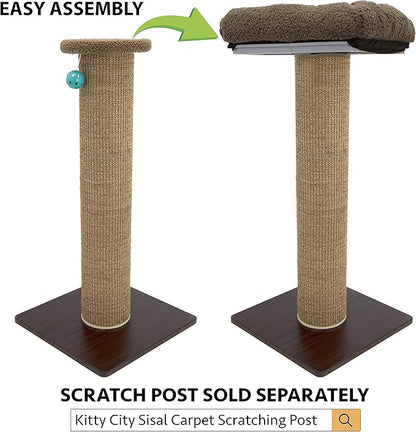 Kitty City Sisal Post Scratcher Perch Platform Attachment Accessory - Image 2