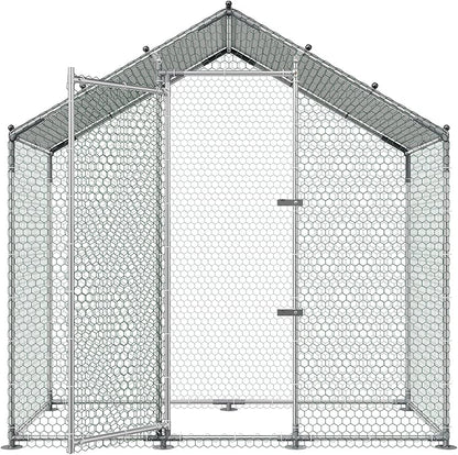 VEVOR Large Metal Chicken Coop, 6.6 x 3.3 x 6.6 ft, Walk-in Chicken Run House - Image 9