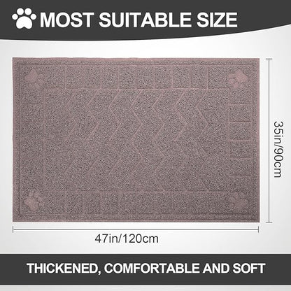 Cat Litter Mat, Litter Trapping Mat Soft on Kitty Paws, Waterproof, Easy Clean - Image 2