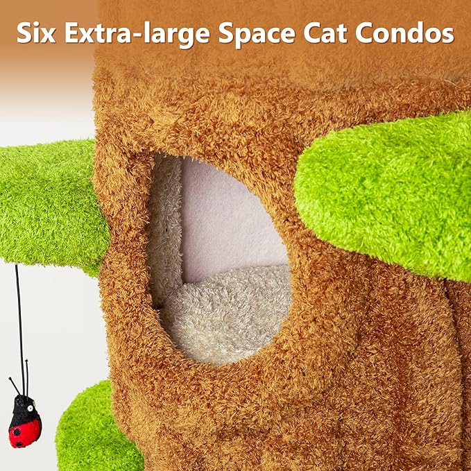 2-Pack 90.5" Tall Cat Tree for Indoor Cats, KAMABOKO Multi-Level Tall Cat Tower - Image 5