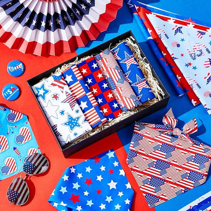 Preboun 50 Pcs Patriotic Dog Bandanas Bulk 4th of July Bandanas - Image 5