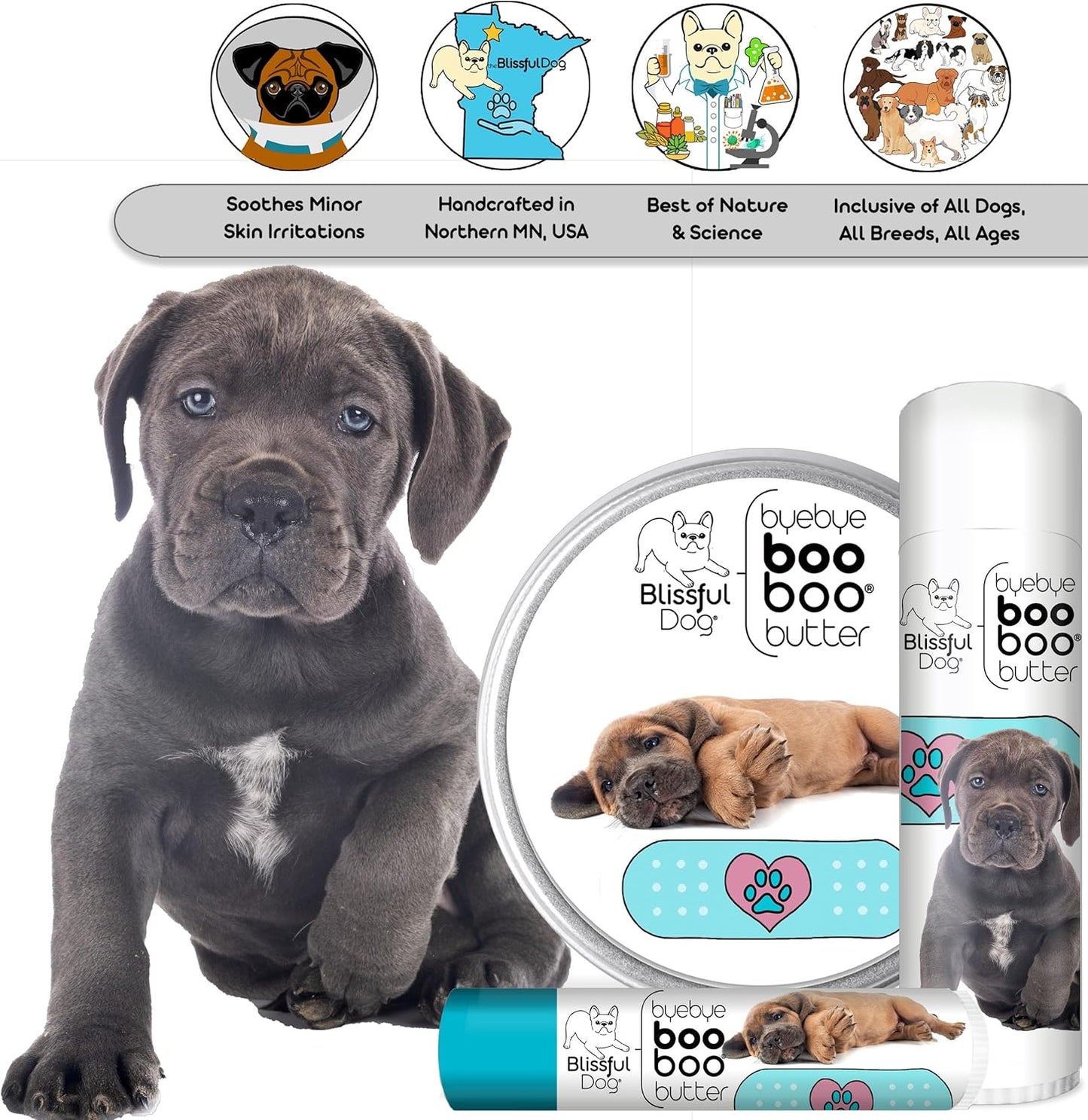 The Blissful Dog Cane Corso Boo Boo Butter, 4-Ounce