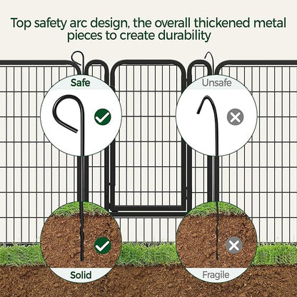 Yaheetech Dog Playpen, 40 Inch 8 Panels Heavy Duty Metal Pet Fence - Image 4