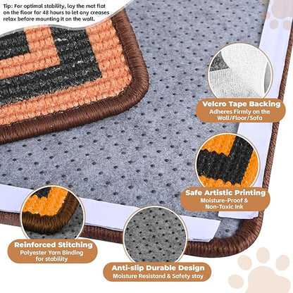 Cat Scratcher Mat, Natural Sisal Cat Scratch Pad, 23.6x15.7 Inch Horizontal Cat - Image 3