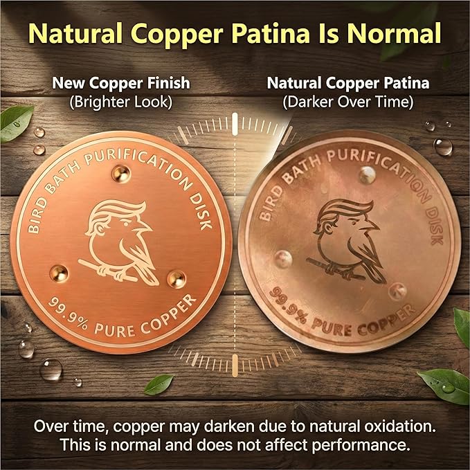 Factee Bird Bath Copper Disk – 0.6mm Thick 99.9% Pure Copper Cleaning Disk - Image 6