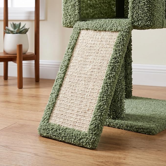 32" Cactus Cat Tree for Indoor Cats, 2-in-1 Cat House - Image 6