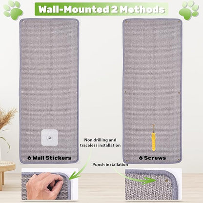 Natural Sisal Cat Scratcher Mat, Wall Scratcher Carpet, Cat Climbing Wall - Image 7