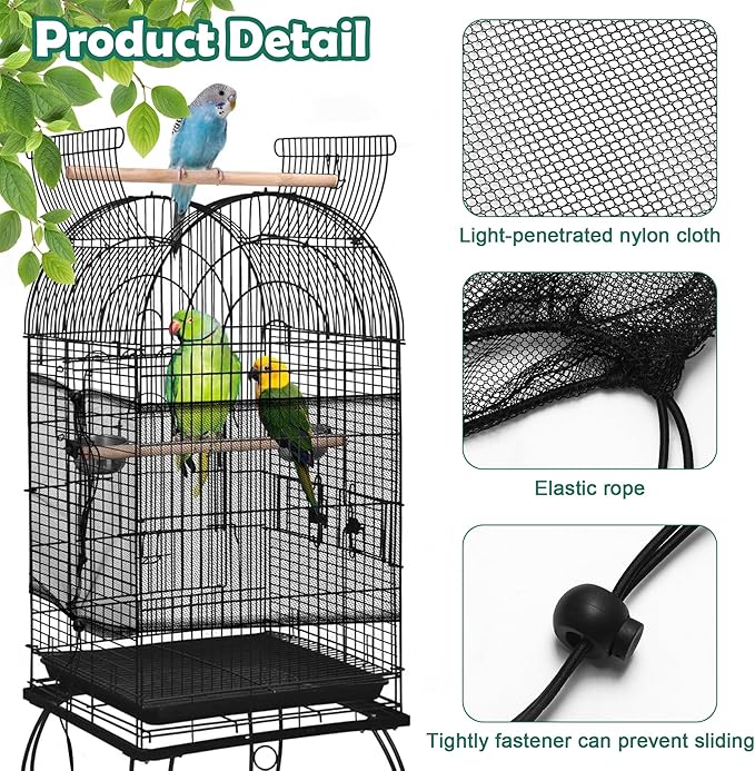 Catcan 2 Pack Bird Cage Seed Catcher Guard, Bird Cage Cover, Heavy Duty - Image 3