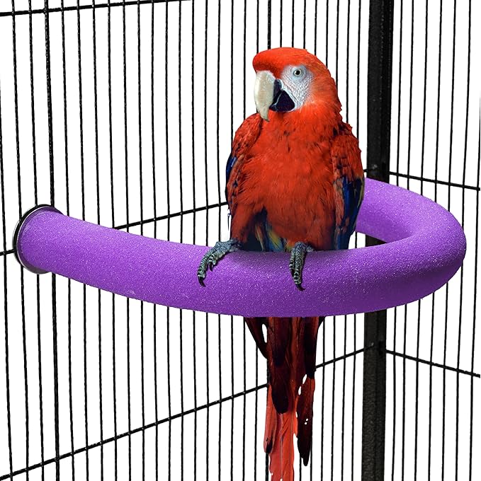 FrgKbTm U Shape Parrot Perch Stand Toy Bird Platform Sand Paw Grinding Clean by FrgKbTm