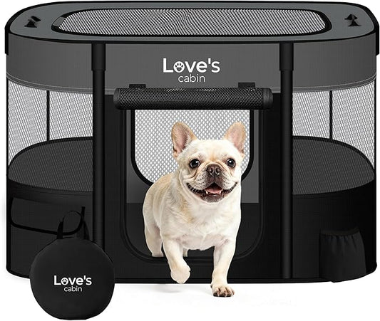 Love's cabin Pet Puppy Dog Playpen, Medium Dog Tent Crates Cage Indoor/Outdoor by Lovescabin