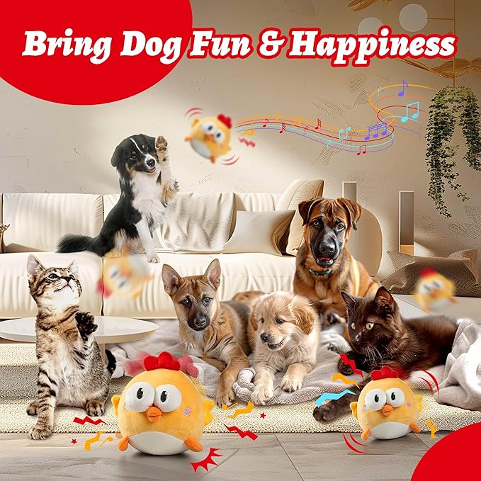GUKCO Interactive Dog Toys, Squeaky Moving Ball Toy - Image 3