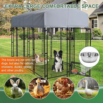 8x4x6 FT Outdoor Dog Kennels for Large Dogs, Heavy Duty Welded Wire Steel - Image 5