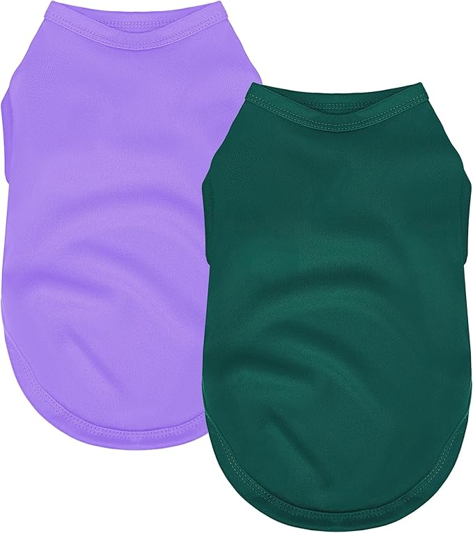 2 Pack Solid Color Dog Shirts by Unknown