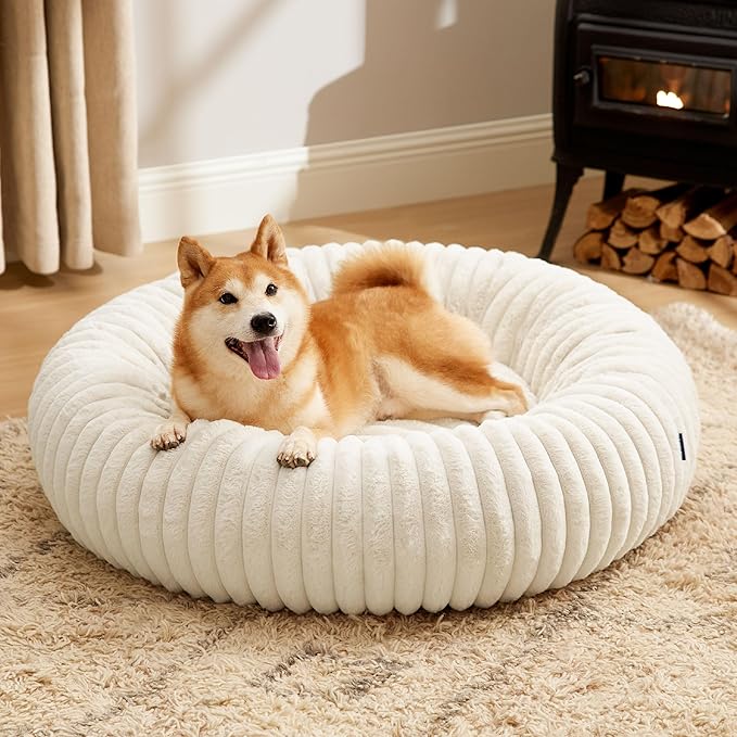 Bedsure ComfyFleece™ Donut Large Dog Bed by Unknown
