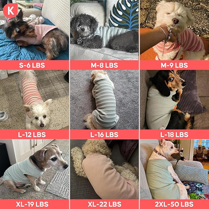 KYEESE 2Pack Waffle Dog Shirts, Lightweight Sleeveless Dog T Shirts - Image 4