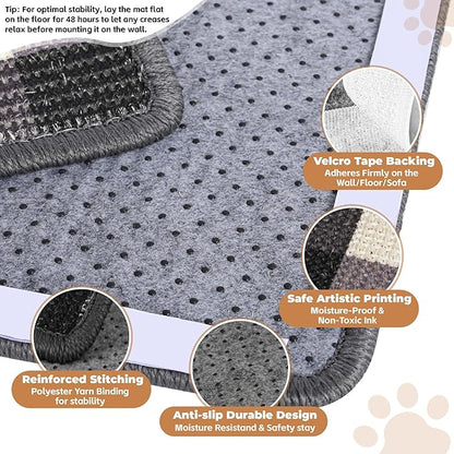 Cat Scratcher Mat, Natural Sisal Cat Scratch Pad, 23.6x15.7 Inch Horizontal Cat - Image 3