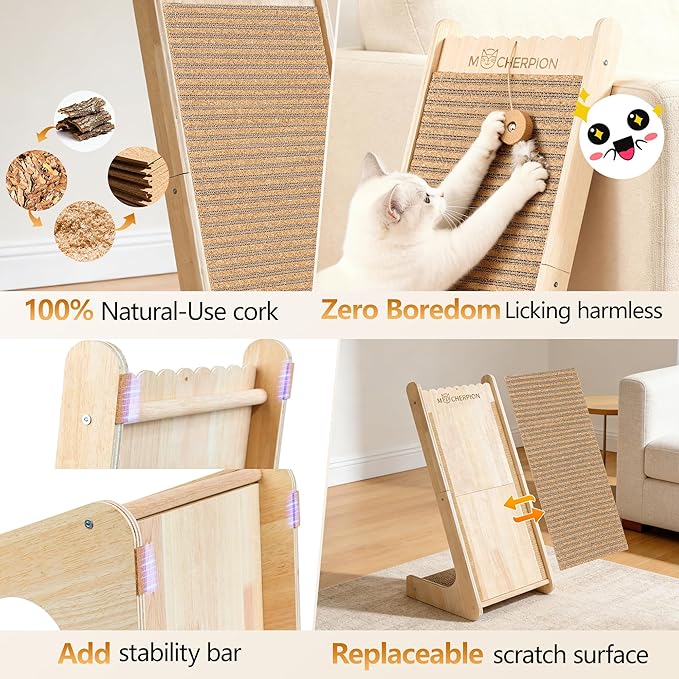 Natural Cork cat Scratching Post-Cat Scratchers- Scratch Pads - Image 2