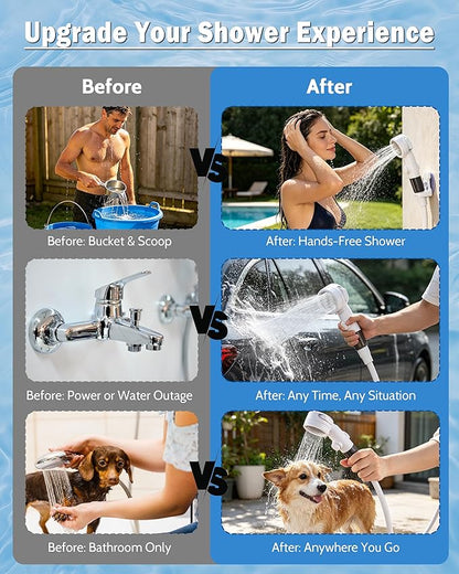 Subtoy Portable Shower for Camping, Rechargeable Camping Shower - Image 9