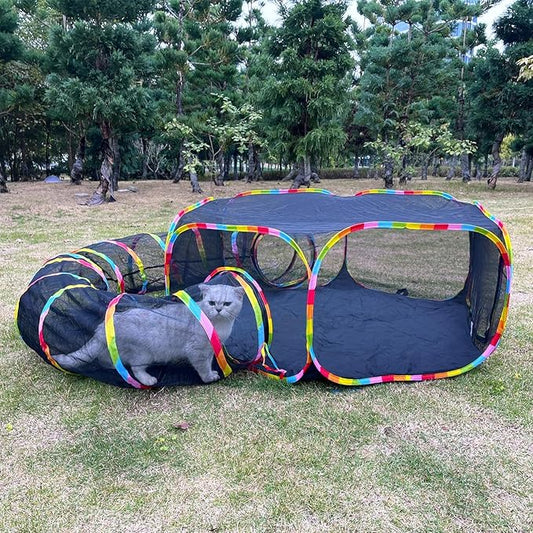 Outdoor Cat Enclosures, Cat Playground Portable Catio Mesh Tent, Outside Circle by GONPETGP