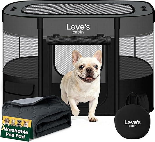 Love's cabin Dog Playpen Cat Pet Puppy Pen, Portable Playpens by Lovescabin