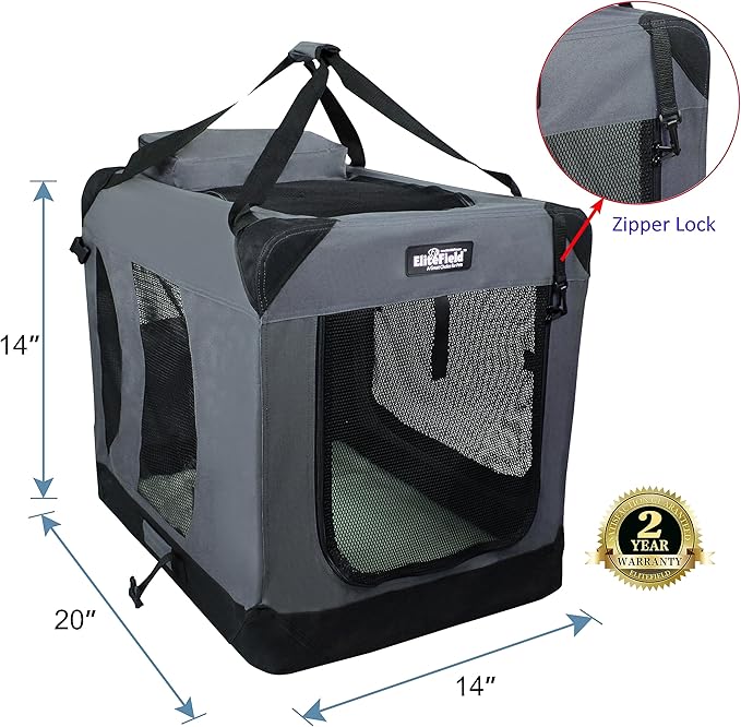 EliteField 3-Door Folding Soft Dog Crate - Image 2