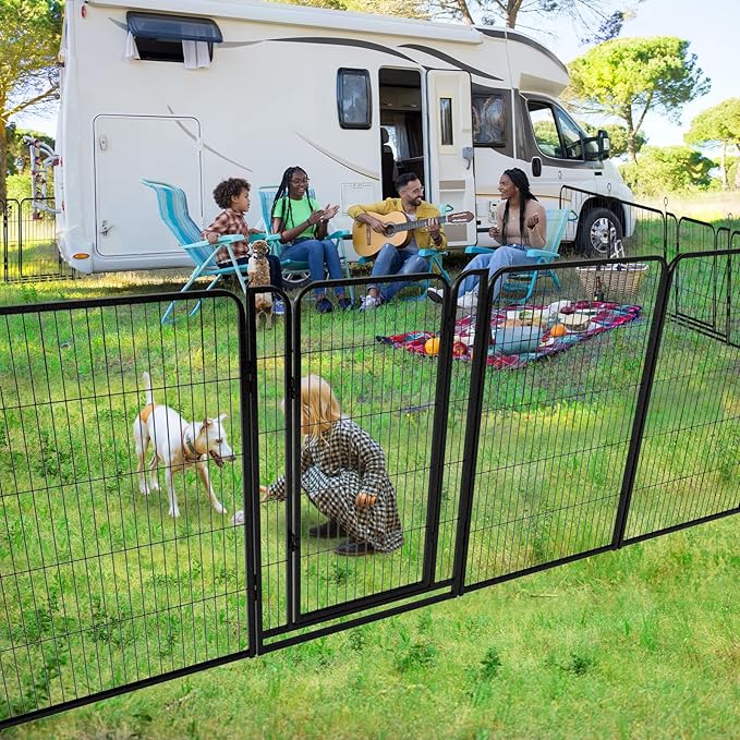 Kfvigoho Dog Playpen Outdoor Extra Wide 8 Piece Panels Heavy Duty Dog Fence 47" - Image 2