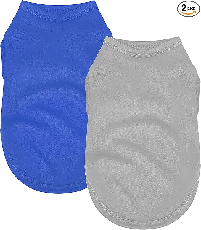 2 Pack Solid Color Dog Shirts by Unknown