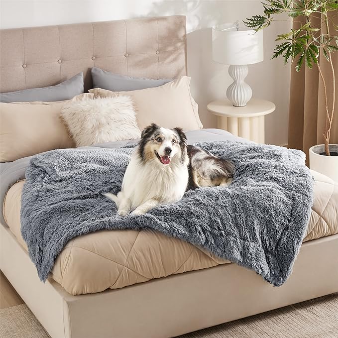 Bedsure Dog Blankets for Large Dogs, Fluffy Waterproof Dog Blanket for Couch - Image 3