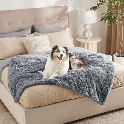 Bedsure Dog Blankets for Large Dogs, Fluffy Waterproof Dog Blanket for Couch - Image 3