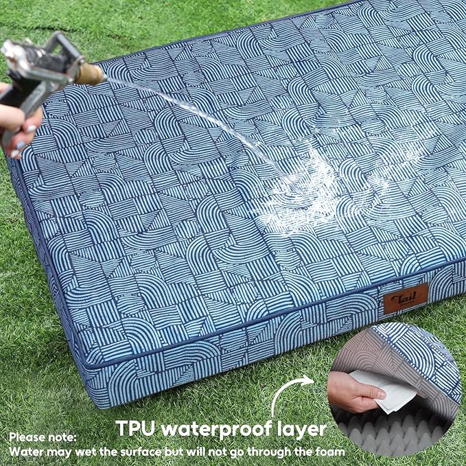 Outdoor Orthopedic Dog Bed for Extra Large Dogs, XL Waterproof Flat Pet Bed - Image 2