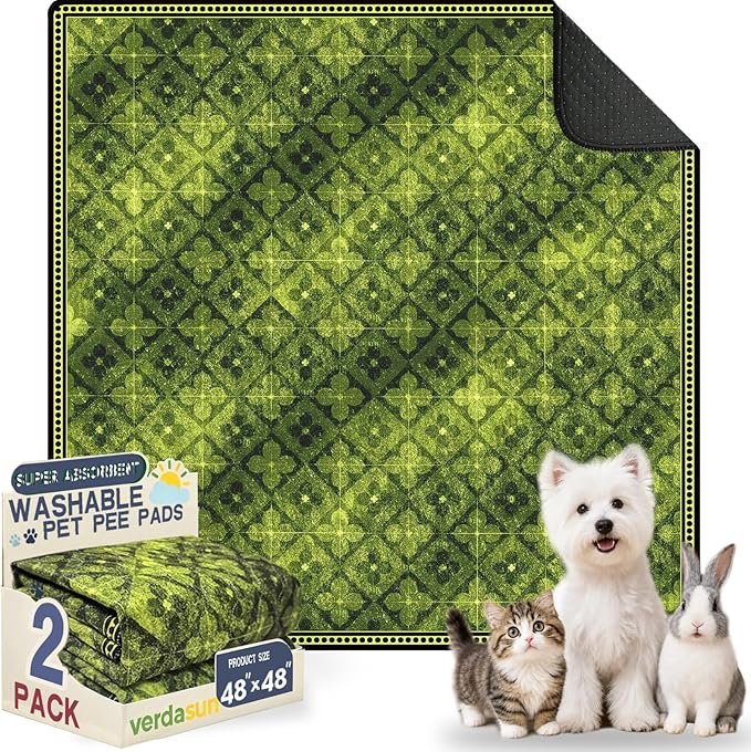 Washable Pee Pads for Dogs, Reusable Puppy Potty Training Pads, Ultra-Absorbent by Verdasun