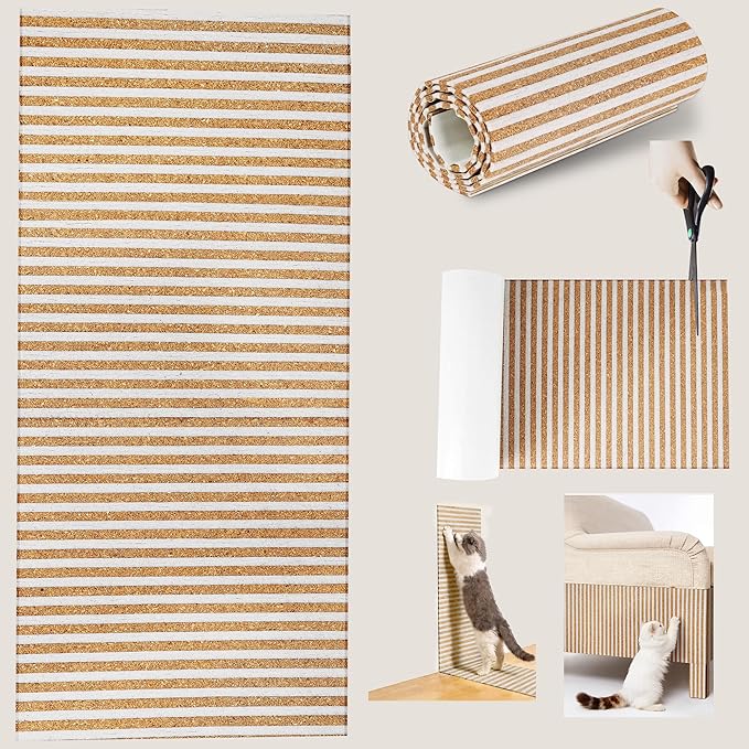 Natural Cork-Cat Scratch mat Upgraded-Cat Scratch Pad Rug-cat Couch by MocherpionLLC