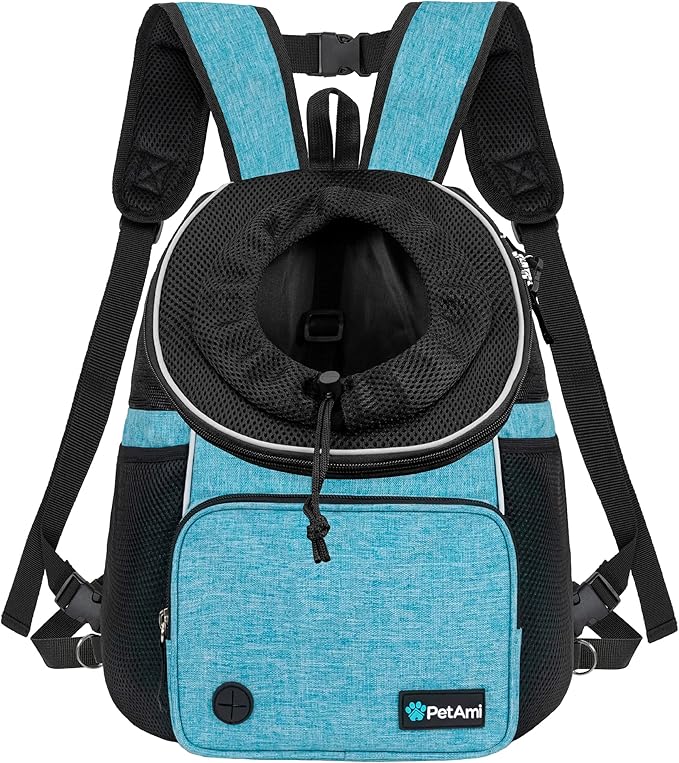 PetAmi Adjustable Cat & Dog Chest Carrier Backpack, Ventilated by PetAmi