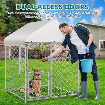 YITAHOME Large Outdoor Dog Kennel 4.03×4.03×5.4FT Large Dog House Pet Pens Dog - Image 2