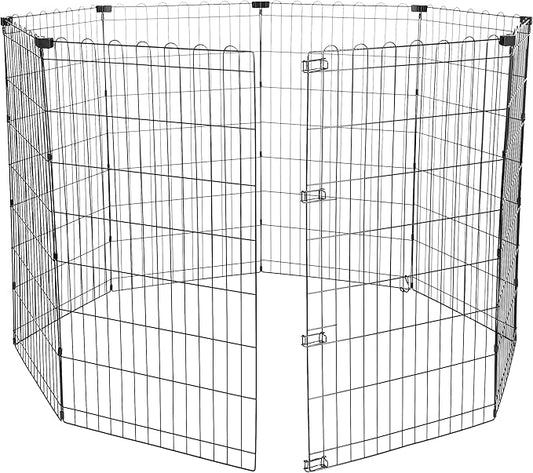 Amazon Basics Foldable Octagonal Metal Exercise Dog Playpen, Indoor/Outdoor by AmazonBasics