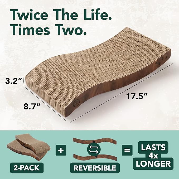 Reversible Wave Cat Scratcher for Indoor Cats - Image 5