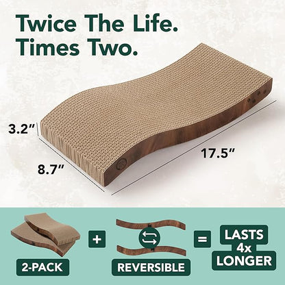 Reversible Wave Cat Scratcher for Indoor Cats - Image 5